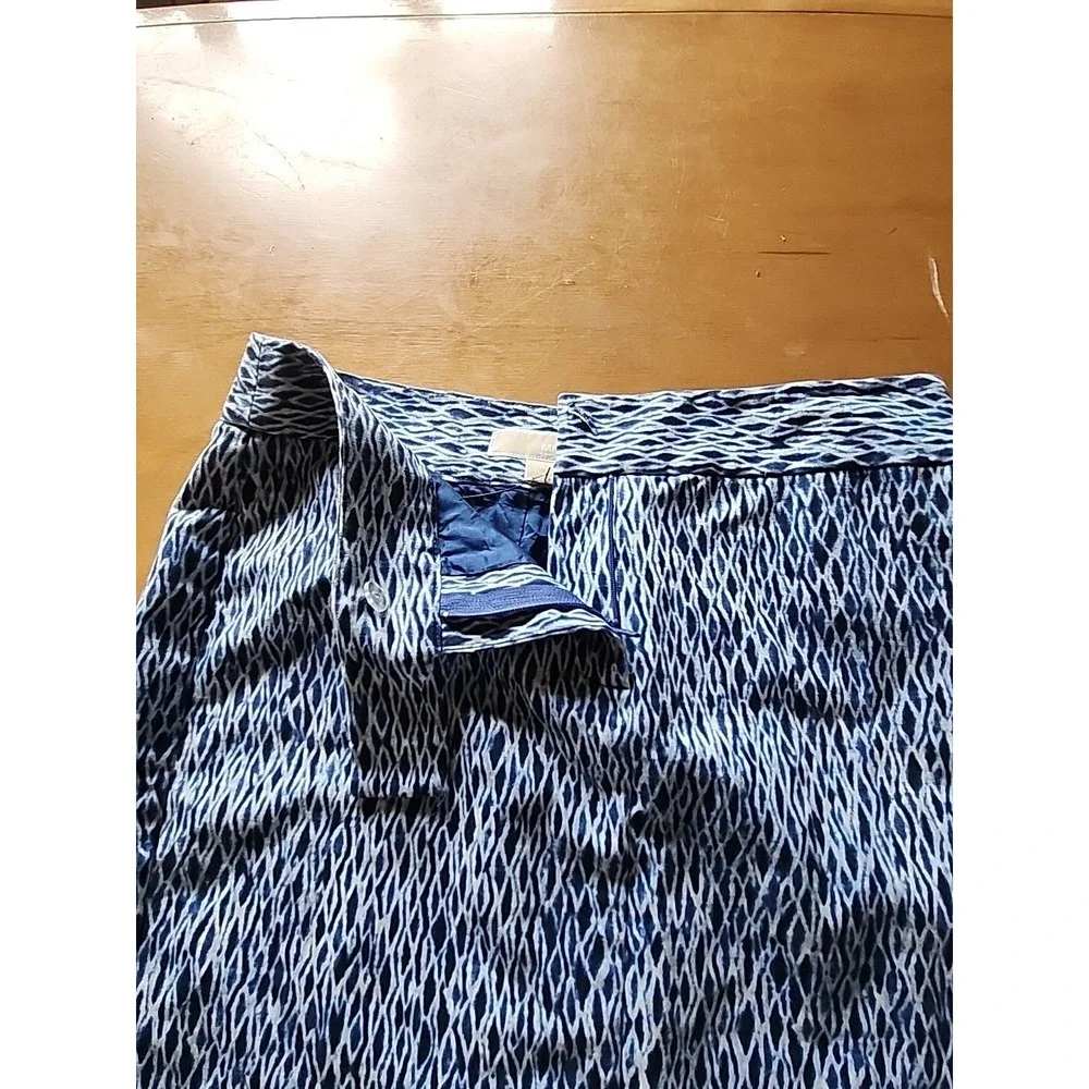 Michael Michael Kors Blue‎ Geoprint Pencil Skirt size 4